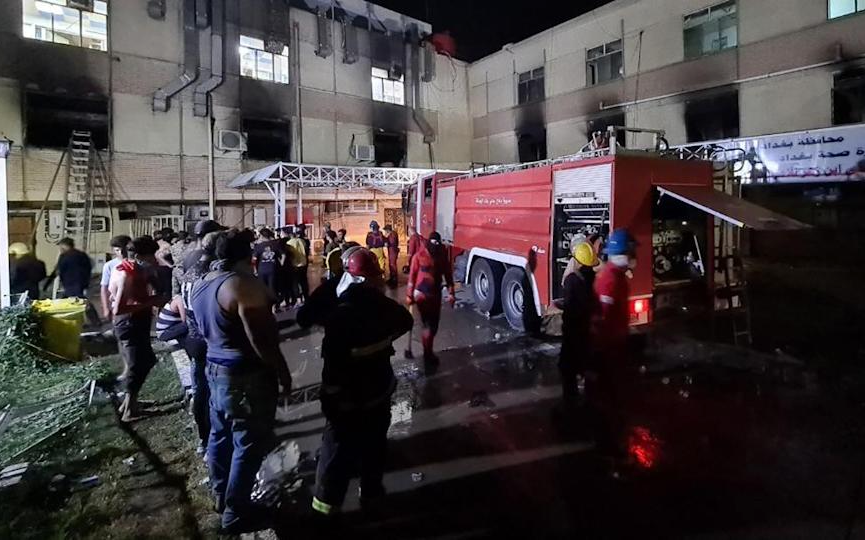 伊拉克首都巴格達醫院氧氣罐爆炸起火 至少82人喪生