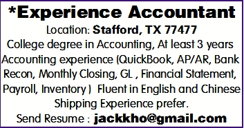 Experience Accountant