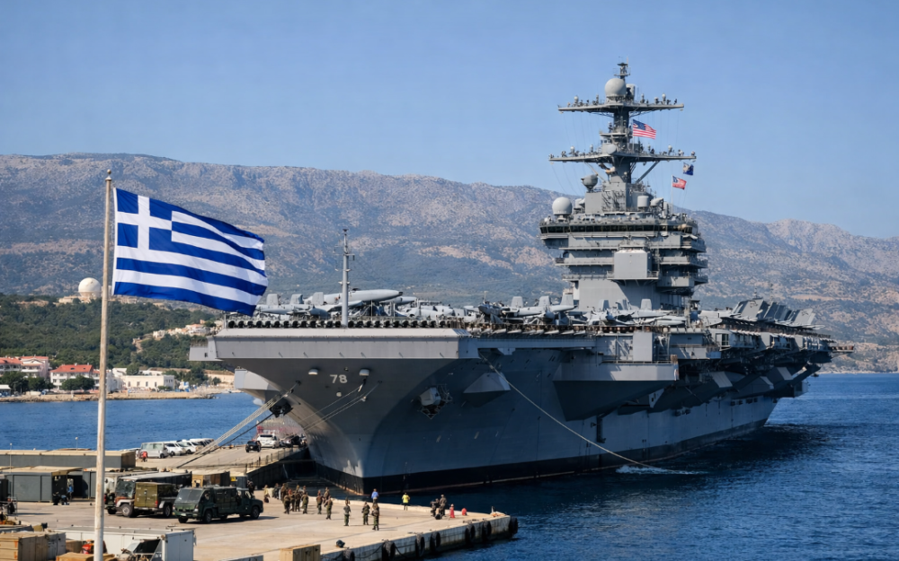 全球最大航艦福特號抵達希臘 將挺進中東軍事集結