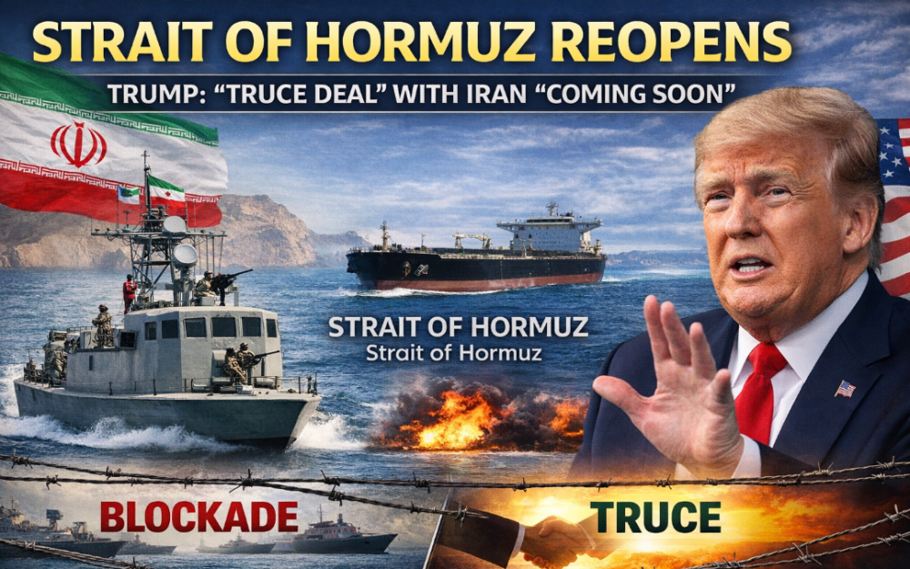 伊朗宣布霍爾木茲海峽重新開放　特朗普稱停戰協議“即將達成”但封鎖仍持續