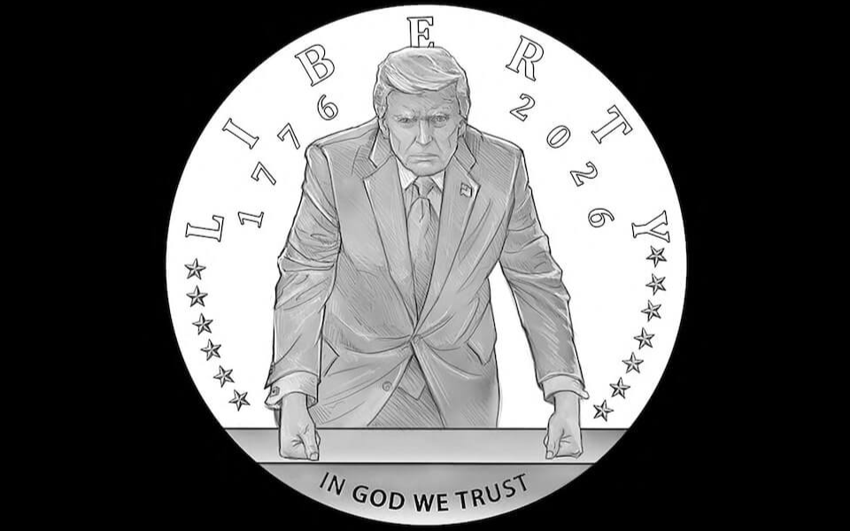美首見 川普肖像金幣設計獲准惹議