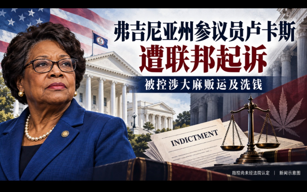 弗吉尼亞州民主黨資深參議員盧卡斯遭聯邦起訴，被控涉大麻販運及洗錢