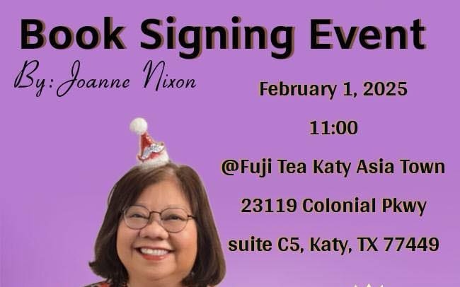 華人作家Joanne Nixon新書簽名會 2月1日在Katy Asian Town登場