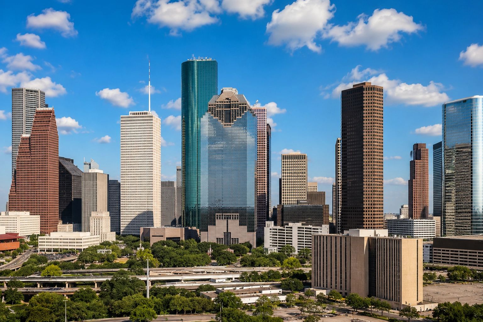 Houston downtown near Southern International Tower