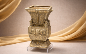 北宋哥釉仿青銅獸面四牲方尊亮相  宋人“以瓷摹銅”再現禮制精神