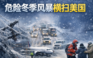 危险冬季风暴横扫美国，大雪、冰冻与极端低温叠加，数亿人生活受冲击