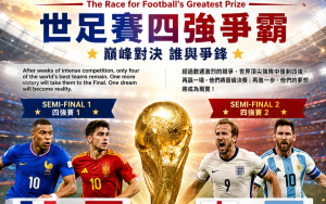 世足賽四強爭霸 全球聚焦巔峰對決