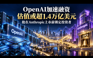 OpenAI加速融資，估值或超1.4萬億美元：搶在Anthropic上市前鎖定投資者