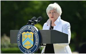 過去一年通貨膨脹率達到 5%是 13 年來最快的速度 財政部長耶倫在上週末表示今年的通脹率將達到 3%