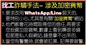 找工詐騙手法- 涉及加密貨幣